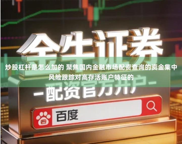 炒股杠杆是怎么加的 聚焦国内金融市场配资查询的资金集中风险跟踪对高存活账户特征的